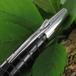 Collection "E-MOTION" résine STYLO-BILLE CROCO noir