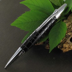 Collection "E-MOTION" résine STYLO-BILLE CROCO noir