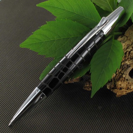 Collection "E-MOTION" résine STYLO-BILLE CROCO noir Collection "E-MOTION" résine STYLO-BILLE CROCO noir