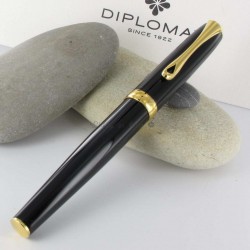 Stylo Roller Diplomat® Excellence A Laqué Noir Doré