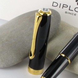 Stylo Roller Diplomat® Excellence A Laqué Noir Doré