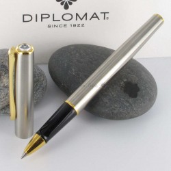 Stylo Roller Diplomat® Traveller Acier Doré