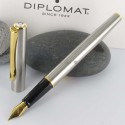 Stylo Plume Diplomat® Traveller Acier Doré