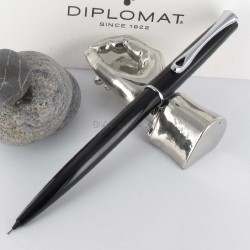 Stylo Portemine 0,5 mm  Diplomat® Traveller Laqué Noir