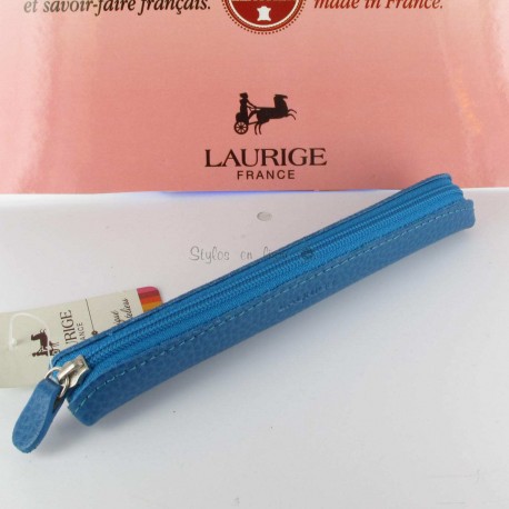 Etui-Trousse Cuir Laurige® Turquoise Etui-Trousse Cuir Laurige® Turquoise