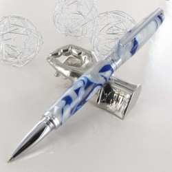 Stylo Roller Recife® Pearl Soyouz Bleu Blanc