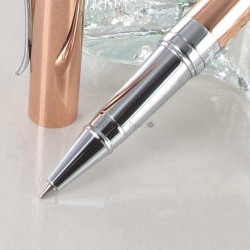 Coffret Stylo Roller Oberthur® "Astrée" Rose Cuivré