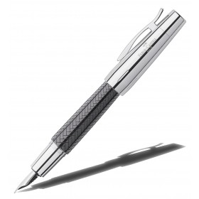 Collection "E-MOTION" résine STYLO PLUME "PARQUET" noir