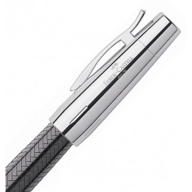 Collection "E-MOTION" résine STYLO PLUME "PARQUET" noir