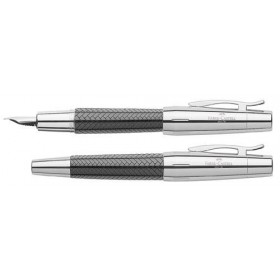 STYLO PLUME "e-motion" Parquet Noir, résine précieuse