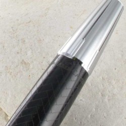 Coffret cadeau Stylo Bille Faber Castell® "e-motion" Noir Parquet + Etui Cuir