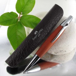 Collection "E-MOTION" Bois poirier et métal chromé STYLO-BILLE automne