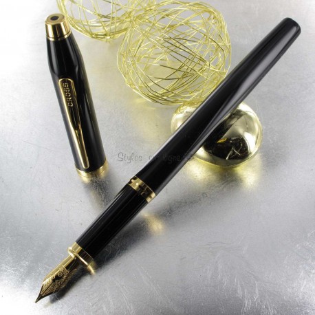 Stylo Plume Cross® Century II Précieux Laque Noire & Or 23 carats Stylo Plume Cross® Century II Précieux Laque Noire & Or 23 carats