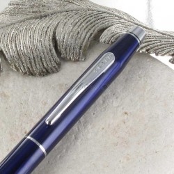 Stylo Plume Fine Cross® Classic Laqué Bleue Translucide