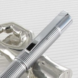 Stylo Bille Daniel Hechter® "Exclusif" Quadrillé Chrome
