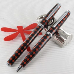 Parure Stylos Plume & Bille Daniel Hechter® "Challenger" Pop Dots
