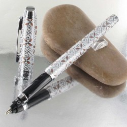 Stylo Feutre 0,8mm Enzo Varini® "Taormina" Blanc