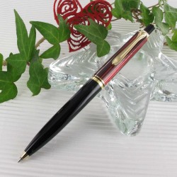Stylo Bille Pélikan® "Souverain K400" Noir/Rouge Plaqué O 24 Cts