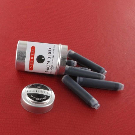 Cartouches d'encre J. Herbin® Noir Boite de 6 Cartouches d'encre J. Herbin® Noir Boite de 6