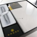 Coffret Stylo Bille Cross® Calais Acier + Carnet A5 Noir Cross®