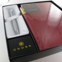 Coffret Stylo Bille Cross® Calais Acier + Carnet A5 Noir Cross®