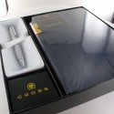 Coffret Stylo Bille Cross® Calais Acier + Carnet A5 Noir Cross®