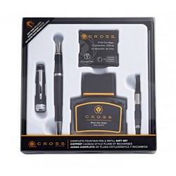 Stylo Plume Cross® Bailey Noir Laqué (Plume moyenne)