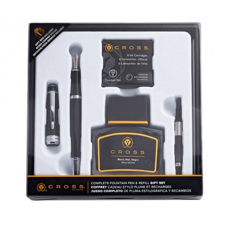 Stylo Plume Cross® Bailey Noir Laqué (Plume moyenne) Stylo Plume Cross® Bailey Noir Laqué (Plume moyenne)