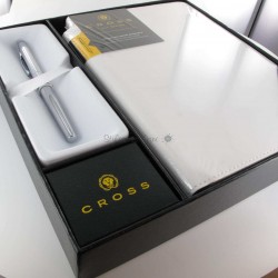 Coffret Stylo Bille Cross® Classic Century Chrome + Carnet A5 Blanc Cross®