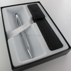 Coffret Stylo Bille Cross® Century II + Etui cuir Cross® Noir