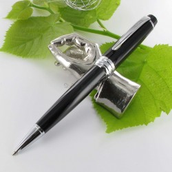 Coffret Stylo Bille Cross® Bailey Noir + Etui cuir Cross® Rouge