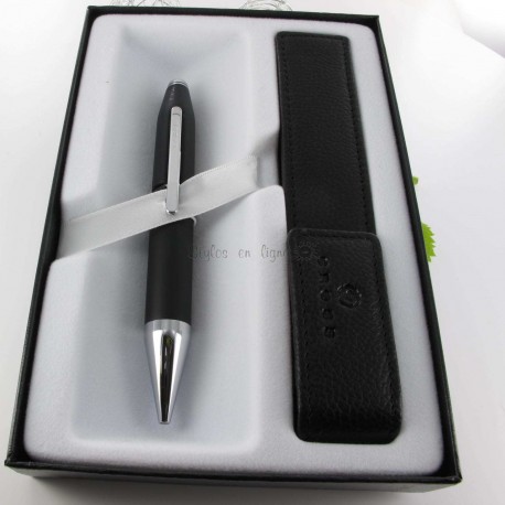 Coffret Stylo Bille Cross® Century II + Etui cuir Cross® Noir Coffret Stylo Bille Cross® Century II + Etui cuir Cross® Noir