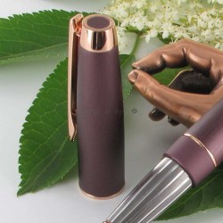 Stylo Roller Oberthur "Joy" Bordeaux cuivré