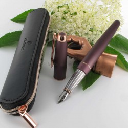 Stylo Plume Oberthur "Joy" Bordeaux cuivré