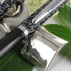 Parure stylos Plume & Bille Oberthur® "Syllabe" Noir