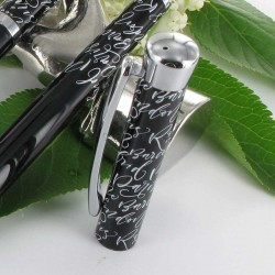 Parure stylos Plume & Bille Oberthur® "Syllabe" Noir