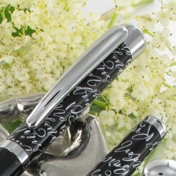 Parure stylos Plume & Bille Oberthur® "Syllabe" Noir