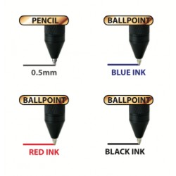 Stylo Multifonctions Monteverde® Quadro 4 en 1 Noir