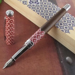 Stylo Plume Oberthur® Collection "Sintra" Bois de noyer Sérigraphié