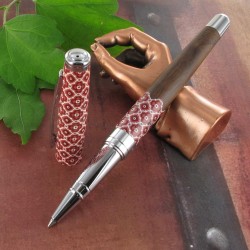 Stylo Roller Oberthur® Collection "Sintra" Bois de noyer Sérigraphié