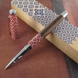 Stylo Roller Oberthur® Collection "Sintra" Bois de noyer Sérigraphié