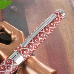 Stylo Bille Oberthur® "Sintra" Bois de noyer Sérigraphié Rouge