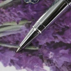 Stylo Roller Oberthur® "Sintra" Bois de noyer Sérigraphié Bleu