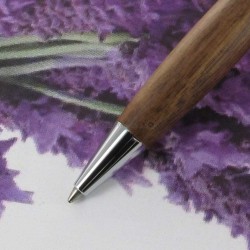 Stylo Bille Oberthur® "Sintra" Bois de noyer Sérigraphié Bleu