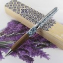 Stylo Bille Oberthur® "Sintra" Bois de noyer Sérigraphié Bleu