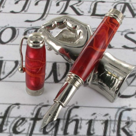 Stylo Plume Rouge "Filets Orangés" INDIGO Jean Pierre Lépine® Stylo Plume Rouge "Filets Orangés" INDIGO Jean Pierre Lépine®