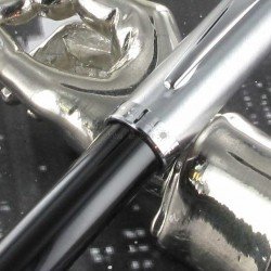 Stylo Plume Sheaffer® "Serie 100" Laqué Noir Chromé Brossé