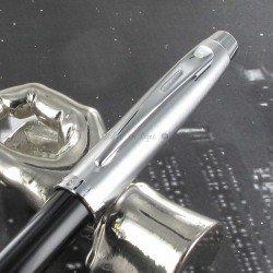 Stylo Plume Sheaffer® "Serie 100" Laqué Noir Chromé Brossé