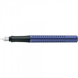 Coffret stylos Plume + Bille Faber Castell® GRIP Bleu Mat