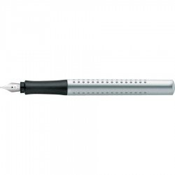 Coffret stylos Plume + Bille Faber Castell® GRIP Argent Mat